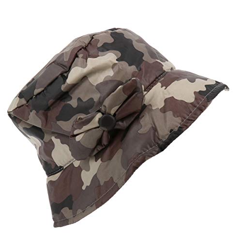 moonbow Sombrero Impermeable Lluvia Mujer Camouflage - Tamaño 56 Equivalente M - Sombrero de Lluvia Plegable y Ligero con Pin Desmontable - Forro 100% Polyester - Accesorio Invierno para Mujer/Niña Cover