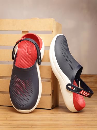 Image of URJO Italia Meta Men's & Boys' Casual Clogs /Sandals | Soft Sole, Waterproof & Lightweight | Comfortable, Extra Soft & Stylish with Adjustable Back Strap | Indoor & Outdoor Everyday Wear (URJO by Neoz)