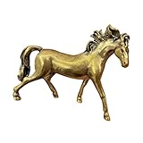 Accessoire de bureau adapté : sa taille compacte et son design élégant en font un accessoire idéal pour les bureaux, ajoutant une touche de sophistication à votre espace de travail, mini cheval en laiton, sculpture en cours d'exécution