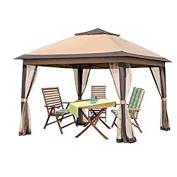 Pamapic 11x11 Outdoor Pop up Gazebo for Patios Canopy for