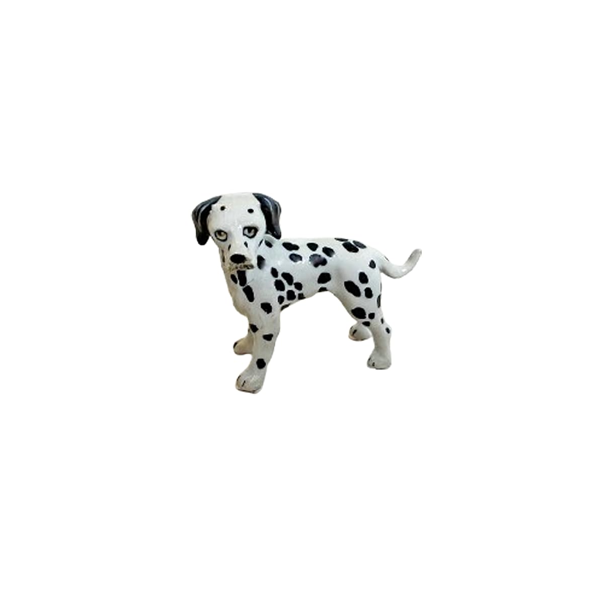 Luck Trader Black With White Accents Porcelain Dalmatian Dog Figurine, Hand Painted, Miniature Decorative Ornament