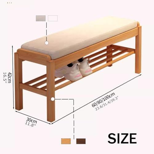 Benches Garden Bench Outdoor Patio Seating Backless Park Chair Lawn Path Slatted Seats,Entryway Bench Shoe Shelf with Seat Cushion，Entryway sit Down Bench with Shoe Storage，Farmhouse Shoe St