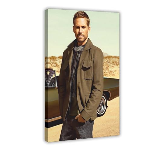 Poster Paul Walker Style 16 Toile Encadrée pour Déco Salon et Bureau GFDJT