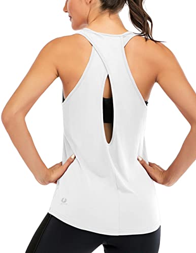 ICTIVE Womens Cross Backless Workout Tops for Women Racerback Tank Tops Open Back Running Muscle Tank Yoga Shirts