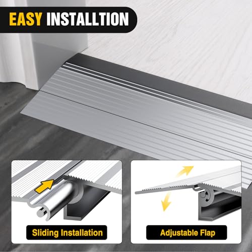 Nilight Door Threshold Ramp, 2" Rise Portable Aluminum Wheelchair Door Entry Ramps for Doorways Stairs Home Steps by Nilight - Image 5