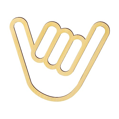 Shaka Wooden Wall Sign, Hang Loose Sign Hawaii Aloha Surfer Hand Shape Finger Decoration Hand Sign Surf Wall Decor for Home Living Room Kitchen Bathroom Bedroom