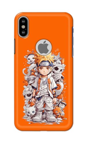Image of PRINTFIDAA Printed Hard Back Cover Case for Apple iPhone X | iPhone 10 | iPhone Xs | iPhone 10s Logo View Back Cover (Famous Anime Cartoon Character) -112