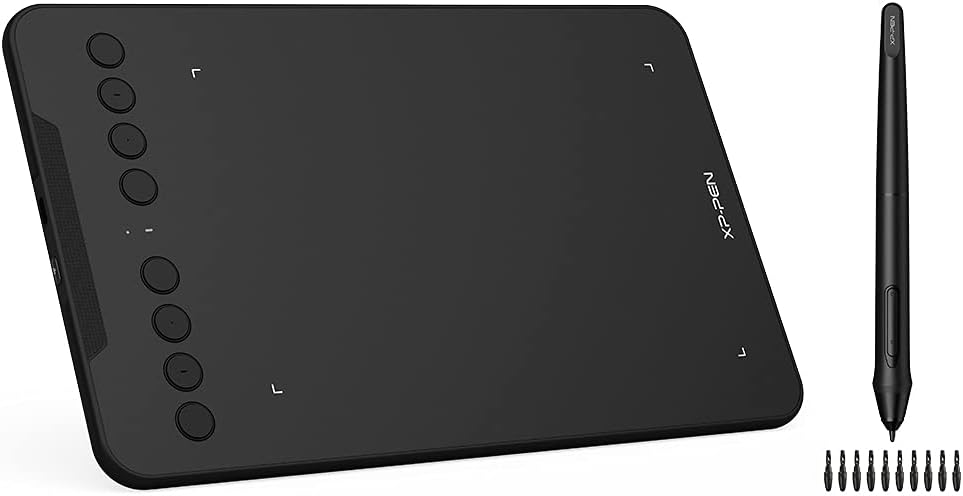 XP-PEN Deco mini7W Graphic Drawing Tablet Wireless 2.4GHz Digital Drawing Pad for Painting, Design, Online Learning and Web Conferences