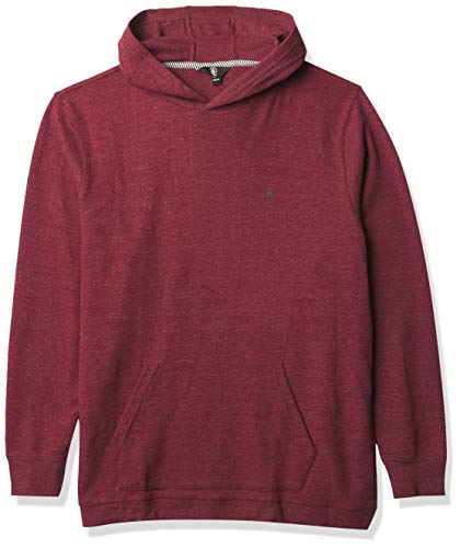 Volcom Men's Wallace Thermal Long Sleeve Hooded Shirt, Port, X-Large