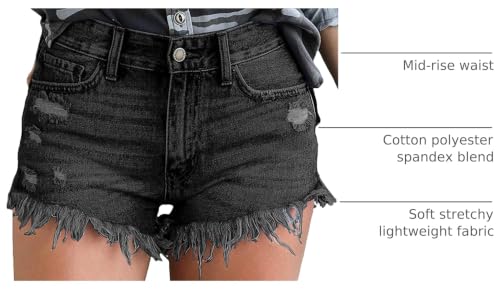 Image of MODARANI Denim Shorts for Women Distressed Jean Shorts Ripped Summer Hot Short