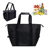 20L Kühltasche Faltbar, Isoliertasche Cooler Bag Einkaufstasche, Lunchtasche Picknicktasche Mittagessen Tasche für Camping, Picknick, Lebensmitteltransport, Einkauf