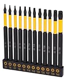 Bates- Impact Security Torx Bit Se, 12 pcs, 4 Inch Long, 1/4
