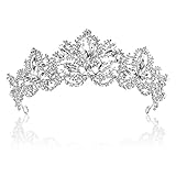 Größe：Der Diadem Tiara Größe beträgt ca 5.51x3.93x1.96in（14x10x5cm）speziell für Frauen und Mädchen angefertigt, passt es perfekt zu Ihrer charmanten Frisur.
