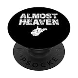ALMOST HEAVEN WEST VIRGINIA BLACK PopSockets PopGrip: Swappable Grip for Phones & Tablets
