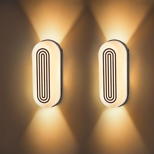 Image of Gesto 7W Waterproof Led Wall Light for Home Decoration - Up Down 2-Way LED Wall Lamp | IP65 Outdoor Fancy Wall Lights for Balcony,Gate,Elevation,Garden,Patio | Decorative Wall Mount Light -Pack of 2