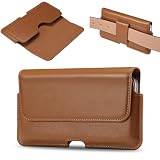 Gürtelschlaufe, Handy-Holster für iPhone 17, 16, 15, 14, 13, 12 Pro XR, Echtleder, Handytasche für Samsung S26, S25, S24, S23, S22, Asus Zenfone 10,9