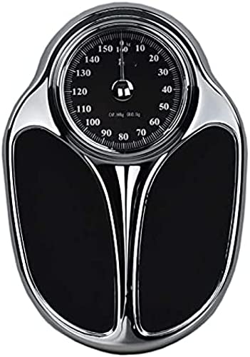 PETI Analoge Personenwaage - Bis 160 Kg, Design Vintage Mechanische Personenwaage Batterielos rutschfest, Senioren Kinder Herren Damen,Hilarious123