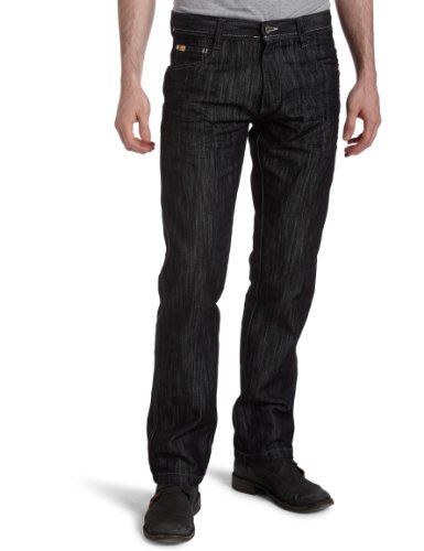 Southpole Men's Big & Tall Relaxed Fit Basic Shiny Streaky Denim