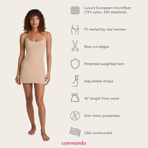 Image of commando - Classic Mini Cami Slip | Short Full Slip Perfect for Sheer Dresses | Anti Static | Smooth, Barely-There Feel