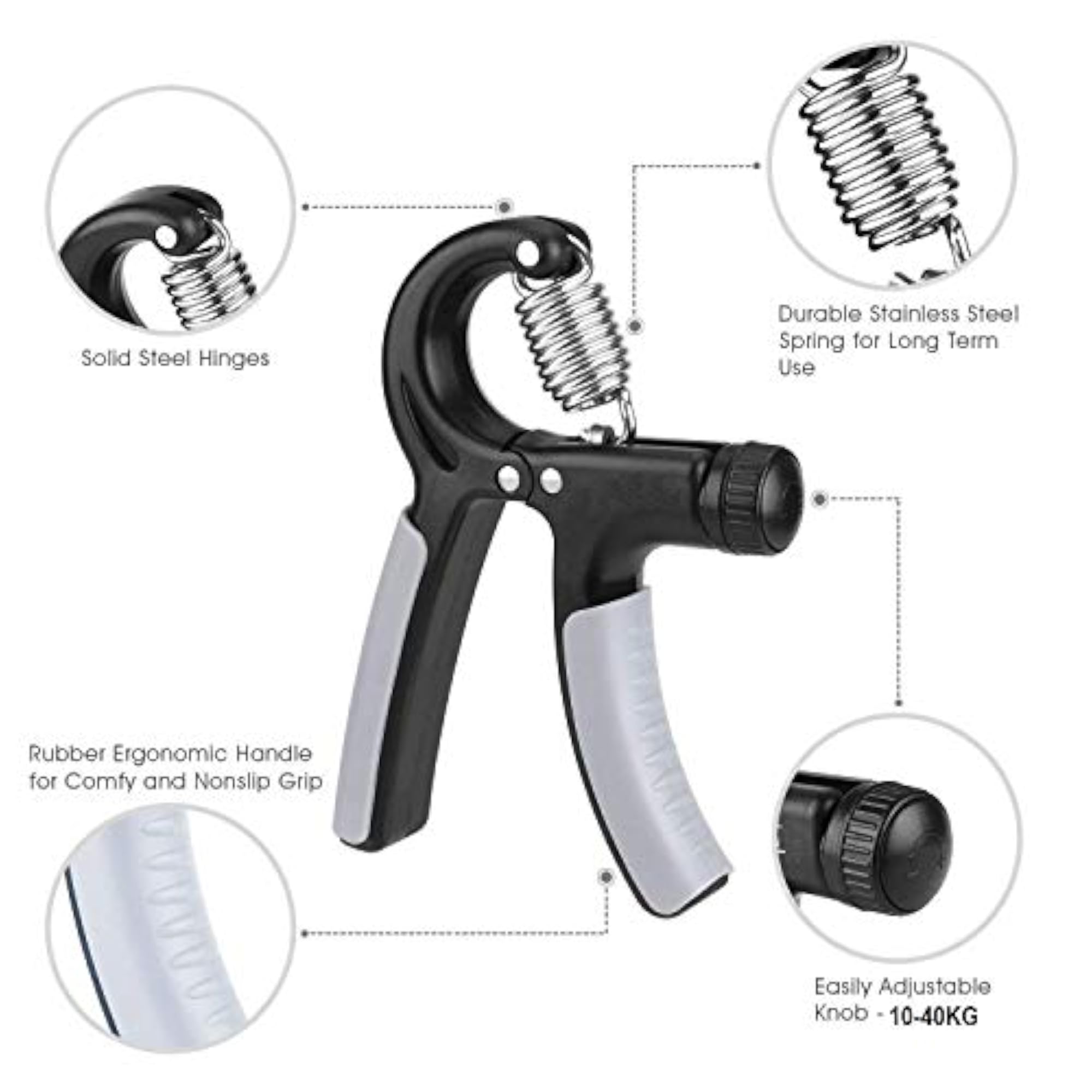 Hand Grip Strengthener, Non-Slip Gripper for Athletes