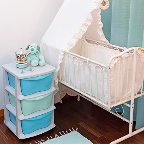 Cassetti di stoccaggio in plastica su ruote