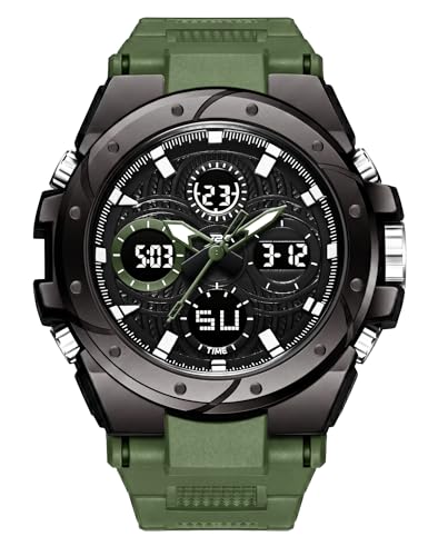 Image of V2A Stryke-VOLTRIX 5130 Analog-Digital Sports Watch for Men | Layered Dial Design | Bold Urban Performance Watch with 50M Water Resistance, Alarm, Stopwatch, Day-Date & Backlight