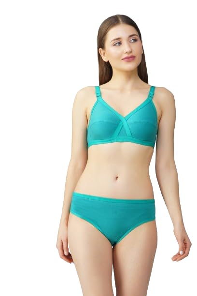 imsa moda Women's Cotton Lingerie Set Non Padded Wire Free Bra Panty P1-picture-39