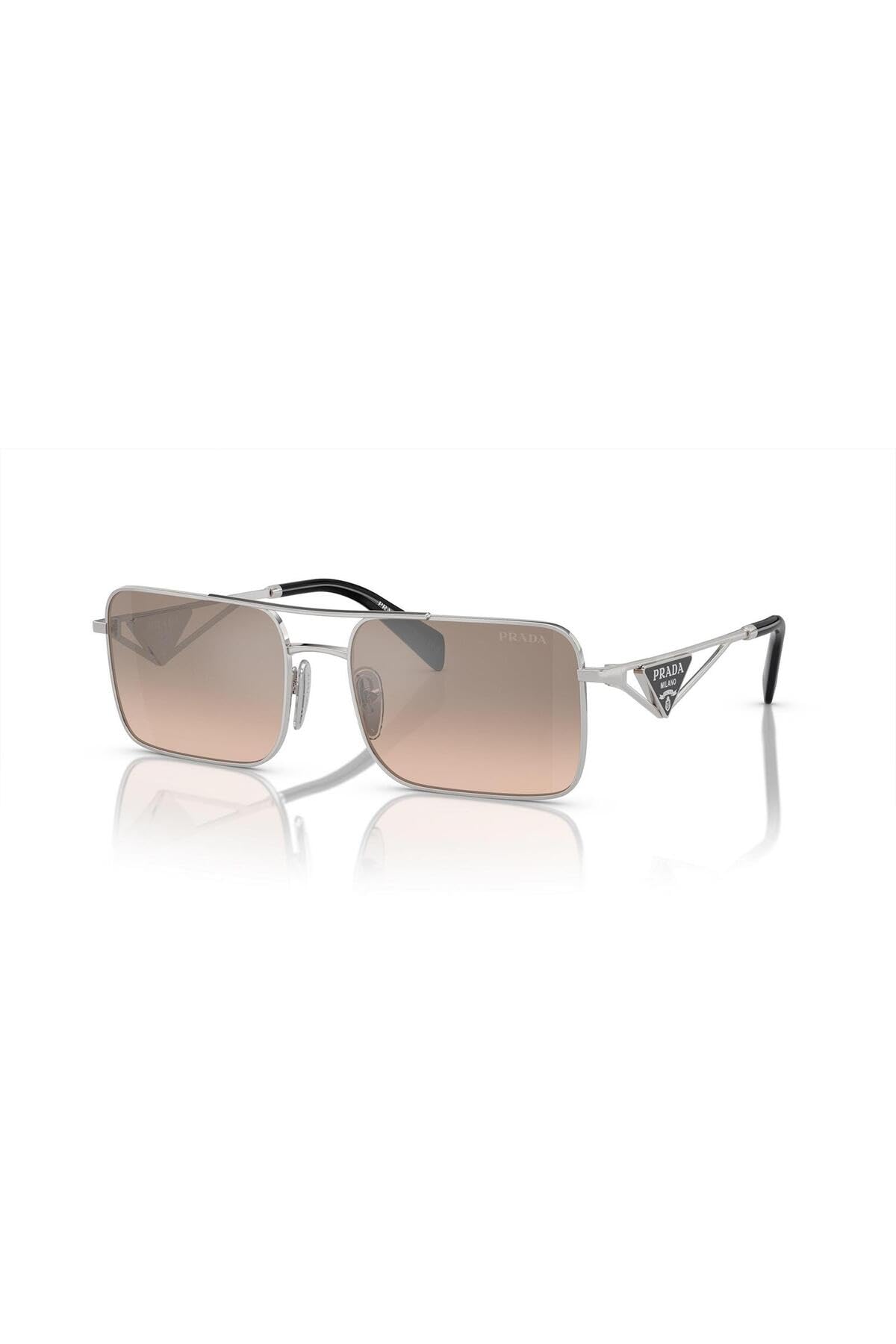 Prada Sunglasses PR A 52 S 1BC8J1 Silver Brown Mirror Gra