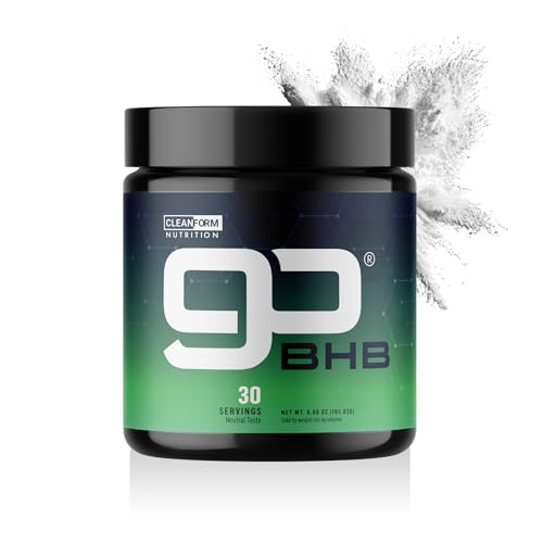 CleanForm Nutrition goBHB Clean Energy Powder | NSF Sport Certified | Cellular Fuel with BHB Salts | Enhances Endurance Mental Clarity Hydration & Recovery | No Caffeine or Sugar | Neutral Flavor