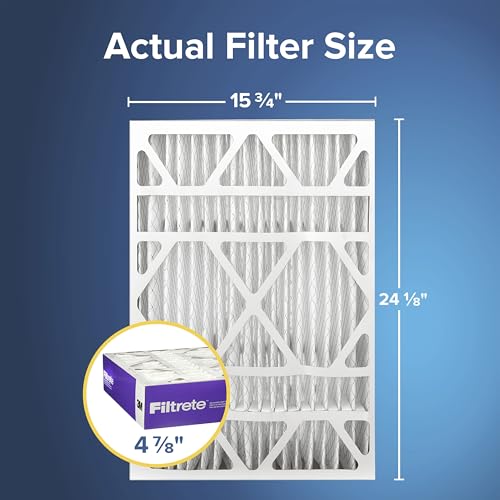 Filtrete 16x25x5 Air Filter, MERV 12, MPR 1550, 1 HVAC Filter | Allergen, Bacteria & Virus, 12-Month AC/Furnace Filters, Cleaner Air, Reliable Airflow, (Act. Size 15.75x24.13x4.88 in) - image 2