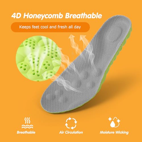 Image of 4D Cloud-Soft Comfort Insoles for Kids and Youth - Trim-to-Fit Insoles with Arch Support and Shock Absorption - Breathable Memory Foam Kids Shoe Inserts Designed for Growing Feet (US Kids 11.5C - 12C)