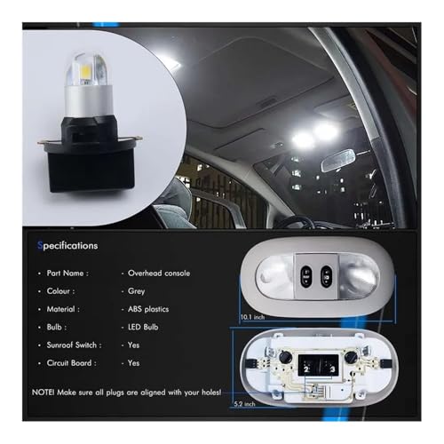 Lámpara de lectura de techo con control de techo solar para Ford F150 2006-2008 5