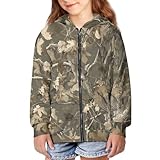 Zengppxfd Camo Maple Leaf Kids Athletic Hoodie Fashion Hooded Sweatshirt Youth Zip up Hoodies Jacket for Boys and Girls Size 6-7Casual Long Sleeve Pullover Shirt Fall Winter Outwear