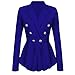 Produktbild Hniunew Work Blazer Pumps Jacke FüR Damen Sakko Einem Knopf Und RüSchen Am Saum Hoch Niedrig Freizeitjacke Mantel Outwear Cardigan Retro Bolero Business Trenchcoat Outdoorjacken