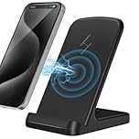 Zestiq Wireless Charger, 15W Wireless Charging Stand for iPhone 16 15 14 13 12 11 Pro Max Plus, Samsung Galaxy S25/S24/S23/S22/S21/S20/S10