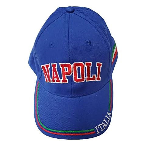 Napoli Blue Embroidered Baseball Cap – Colorful Italian Hat in Black - Italy Collection of Italian Pride Products Cover