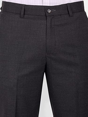 Image of MANCREW Checkered Stretchable Formal Pants for Men - Self-Design, Wrinkle Free, Regular fit Luxury Formal Trousers for Men
