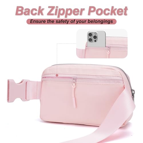 Image of JSJ Mini Fanny Pack for Women & Men,Valentines Day Gifts for Girls Teens Kids Daughter Sister Her,Trendy Stuff Crossbody Bags Cute Everywhere Belt Bags.(Pink)
