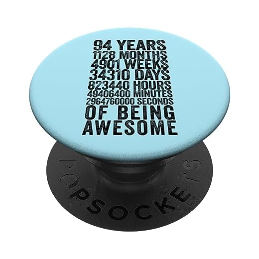 Divertida camisa de cumpleaños 94 Old Meter Divertidos regalos de 94 años PopSockets PopGrip Intercambiable