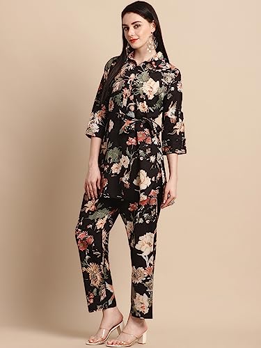 Image of Pistaa's Women Summery Floral Cotton Co-ord Set