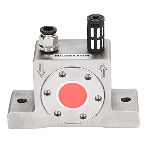 EVTSCAN G1/4\" Pneumatic Air Turbine Vibrator for Shaking Hoppers, with 60-75 dBa Quiet, GT13 High frequency Stainless Steel Industrial Air Vibrator for Material Flow