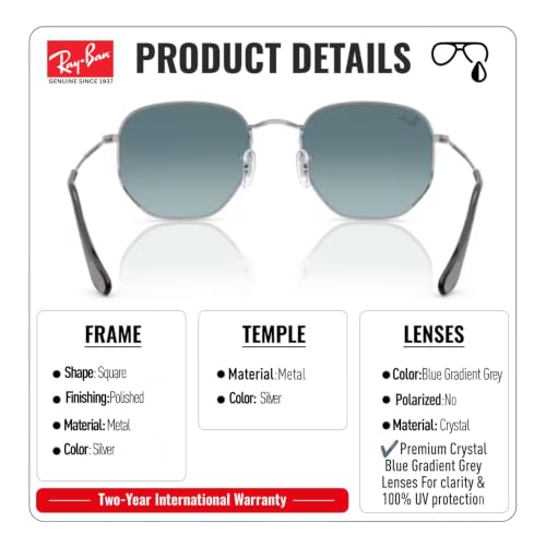 Image of Ray-Ban RB3548N HEXAGONAL FLAT LENSES Sunglasses w /Official Eyewear Kit