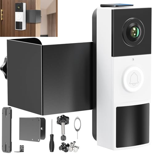Anti-Theft Video Doorbell Mount Compatible with Tapo, Doorbell Camera Mount, No Drill Adjustable Mounting Bracket Holder - Detailed View