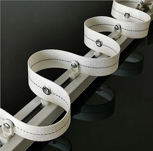UNIQUELLA 30 Meter S-Wave Smart Curtain Tape 1.25 Wide With Approx 240 Pcs Cord Track Kit, Ripple-Fold Snap White Drapery Kit