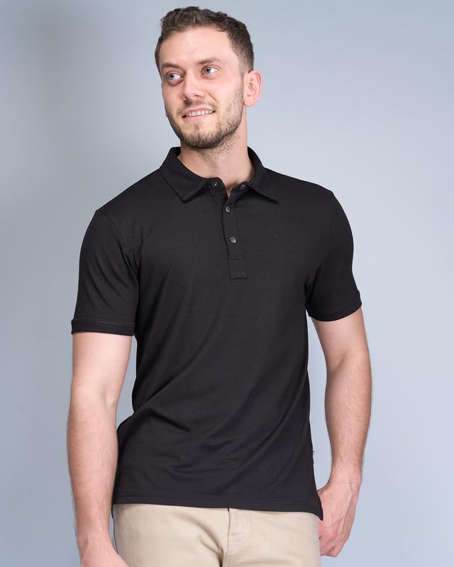Men's Bamboo Viscose Polo Neck Slim fit t-Shirt2