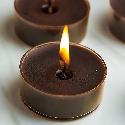 Image of AuraDecor Scented Soy Wax Acrylic Tealight Candle, Organic Luxury Aroma, Aromatic /Aromatherapy Candle || Long Lasting Burning Time (Jumbo Tealight, Black Oudh & Rose)
