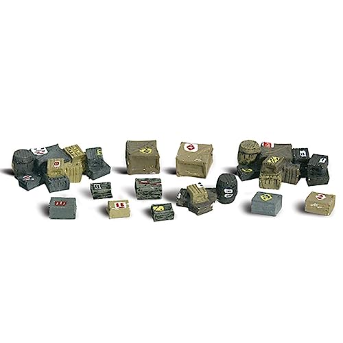 Woodland Scenics A2739 accessoires de fret haute fidélité peints à la main échelle O