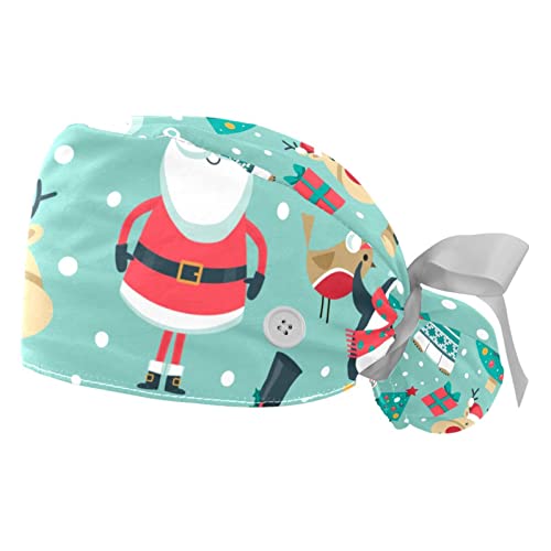 Chapeaux de travail bouffants Bonhomme de neige et Cerfs JDEZ (lot de 2)