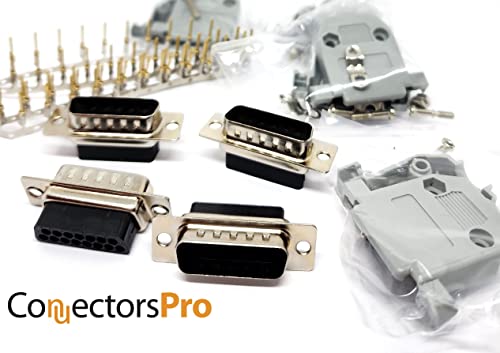 Kit 4 juegos Conector DB15 Macho con Capuchones y Pines miniatura 5