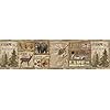 Chesapeake TLL01592B Attitash Deer Camp Wallpaper Border Brown